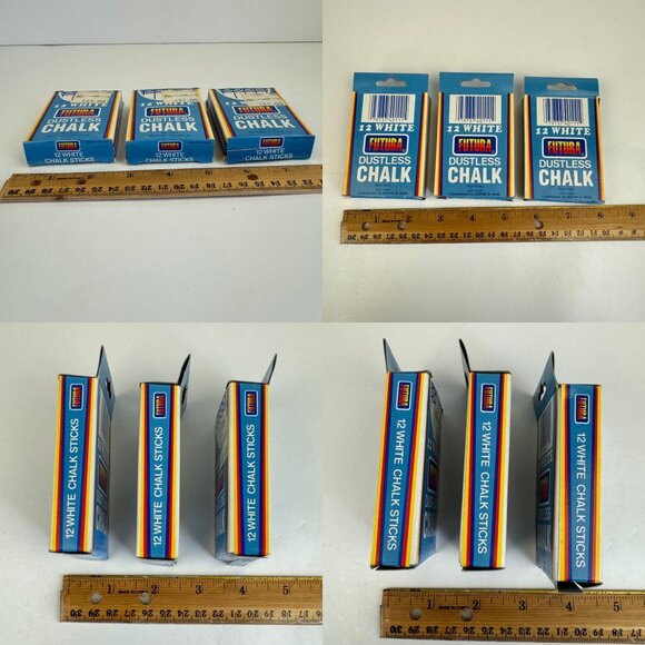 Vtg 90s Futura Dustless Chalk White Prop Collectible Incomplete Some Used READ - Picture 4 of 10